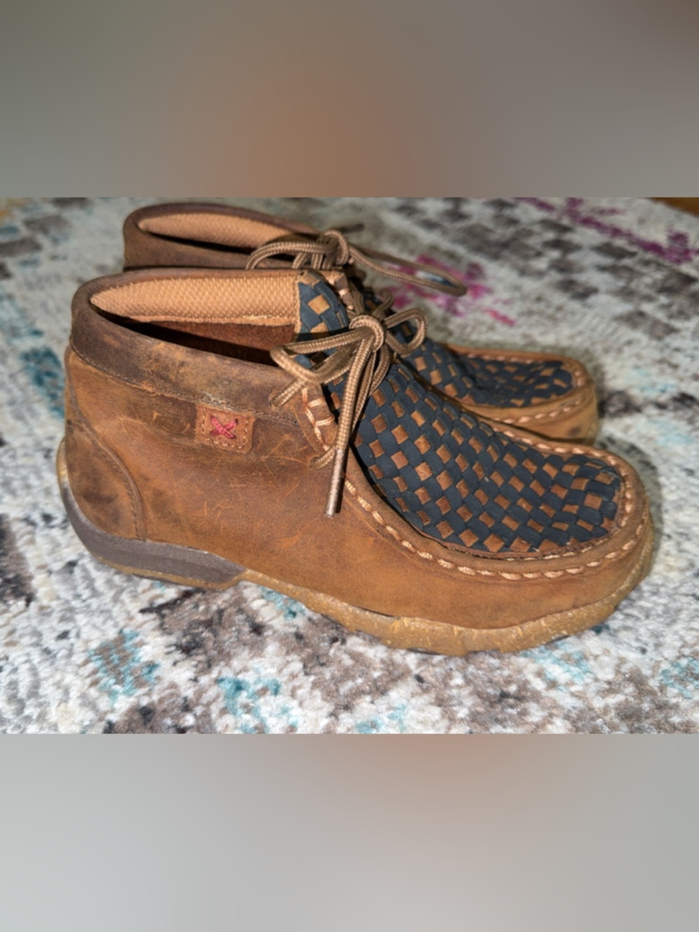 Twisted X Brown Leather Moccasin with Red Insole
